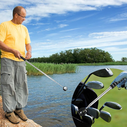 PATIKIL Golf Ball Retriever Telescopic Head Ball Grabber with Lanyard for Water Golf Ball Picker Tool Golf Accessories