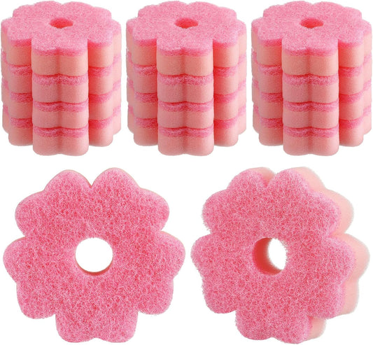 SiliFine 12 Pack Spring Flower Kitchen Sponges Bulk 3.15 x 4.7 Inch Scrub Sponge Dual Sided Scrubber Sponge Holiday Cleaning Sponges Dish for Dishwashing Kitchen Accessories Home Gift Decor