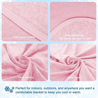 CHOSHOME Cooling Blanket for Hot Sleepers Lightweight Summer Cold Thin Blankets for Sleeping, Hot Flashes Night Sweats, Soft Blanket for Bed, Twin Size, Pink