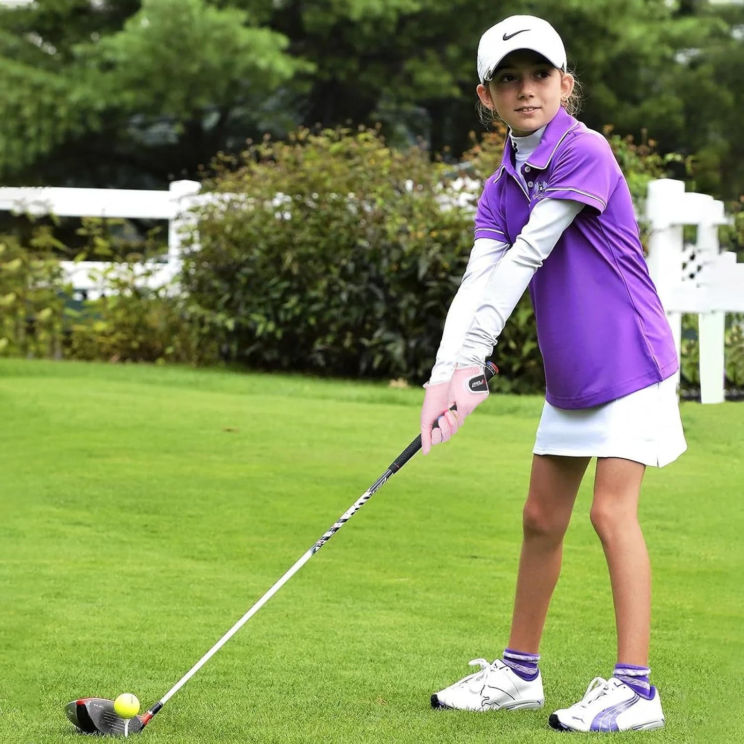 PGM Kids Golf Gloves Left/Right Hand Premium Breathable Youth Golf Gloves for Junior Toddler Boys and Girls