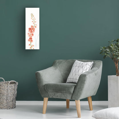 Wrapped Canvas Wall Art - Lisa Audit 'Rainbow Seeds Flowers VII Coral' Wall Art for Living Room, Bedroom, or Office Décor - 8x24