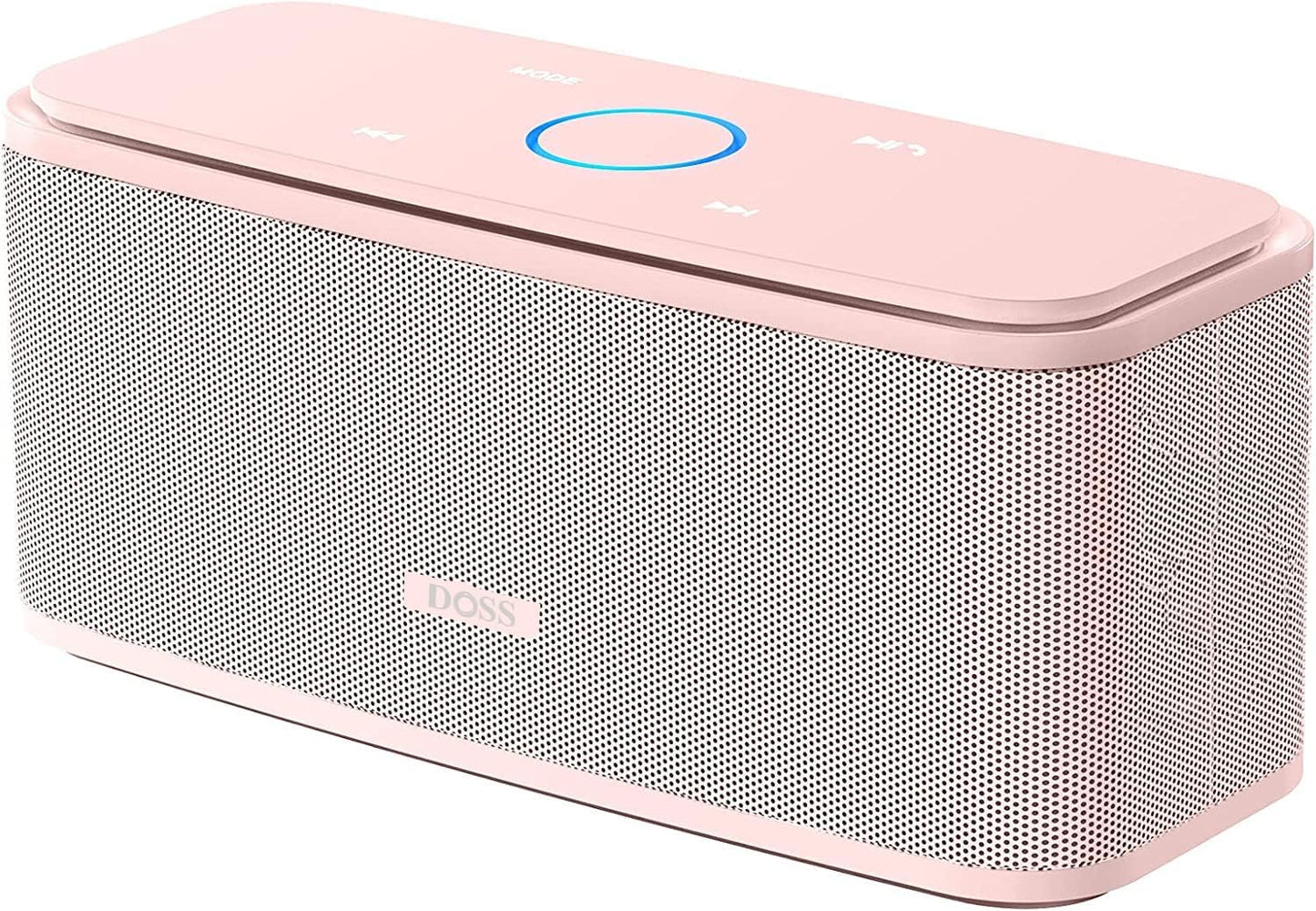 DOSS SoundBox Touch Wireless Bluetooth Speaker-12W HD Sound with Rich Bass, IPX5 Waterproof, 20H Playtime, Handsfree, for Gatherings, Home, Office, Outdoor, Travel-Light Pink