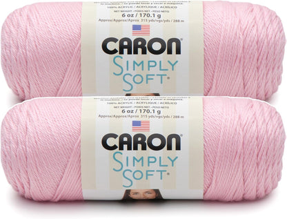 Bulk Buy: Caron Simply Soft Yarn Solids (2-Pack) (Soft Pink)