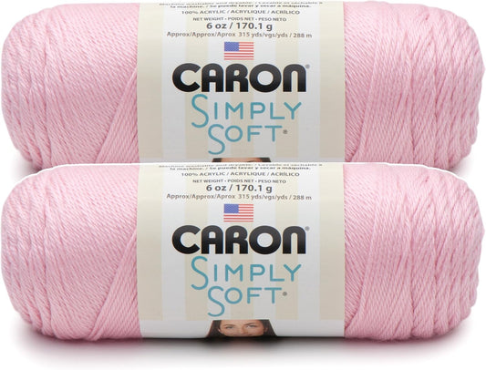 Bulk Buy: Caron Simply Soft Yarn Solids (2-Pack) (Soft Pink)