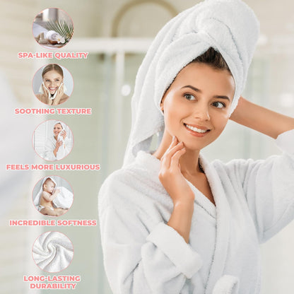 Superior Zero Twist 100% Cotton Bathroom Towels, Super Soft, Fluffy, and Absorbent, Premium Quality 6 Piece Towel Set with 2 Washcloths, 2 Hand Towels, and 2 Bath Towels, Coral
