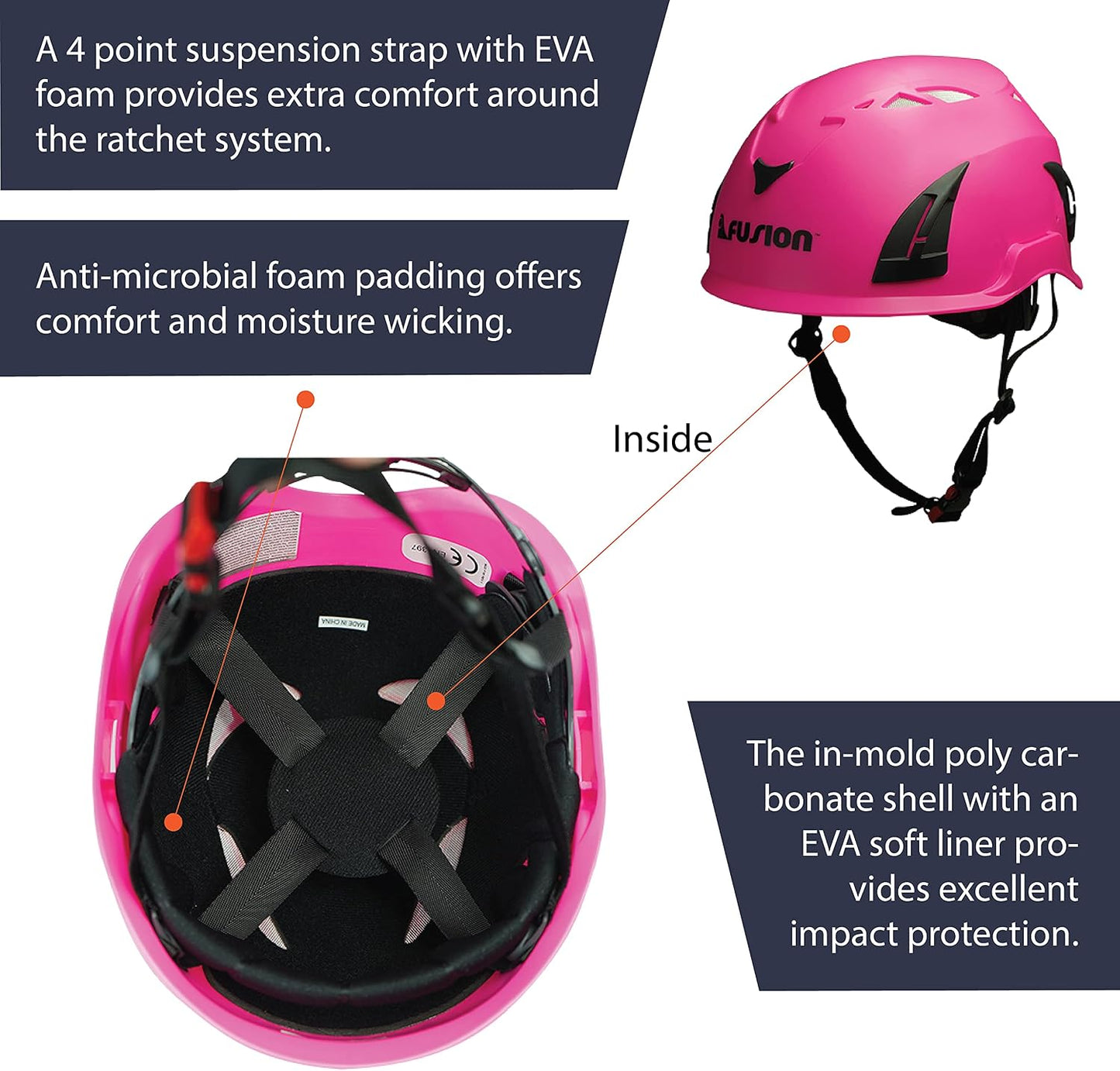 Fusion Meka Work Helmet for Climbing, Biking, Roller Skating and Skateboarding for Kids and Adult