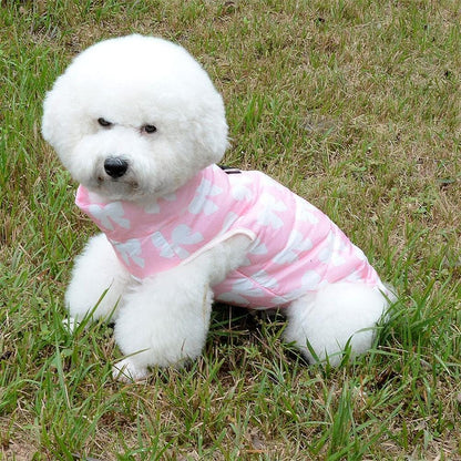 New Various Pet Cat Dog Soft Padded Vest Harness Small Dog Clothes Pink Bow S, Model: BFL049-Pink-S