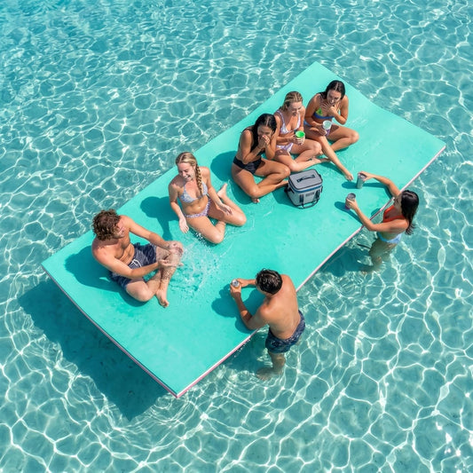 9/10/12/18 FT 3-Layer XPE Lily Pad Floating Mat, Double-Sided Use Floating Water Mat, Floating Mat for Lack/River/Sea/Pool, Water Mat Suitable for Adult and Children