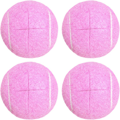 4 Pack Precut Tennis Balls for Walkers, Heavy Duty Glide Balls for Walkers & Furniture Legs - Universal Floor Protectors, Long Lasting & Easy Installation