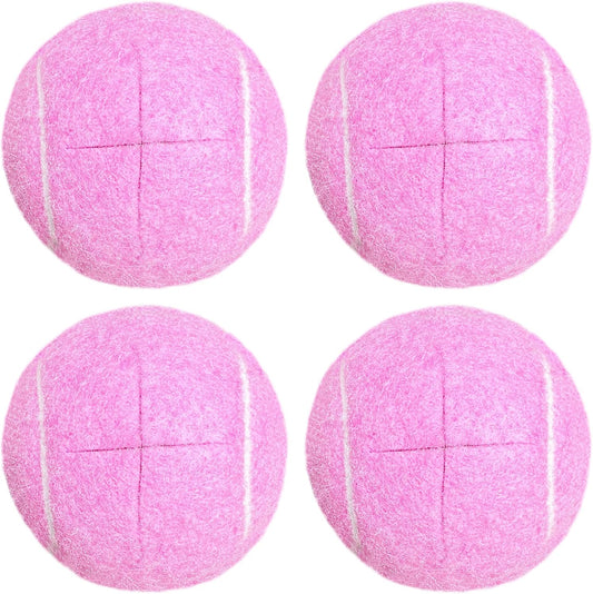 4 Pack Precut Tennis Balls for Walkers, Heavy Duty Glide Balls for Walkers & Furniture Legs - Universal Floor Protectors, Long Lasting & Easy Installation
