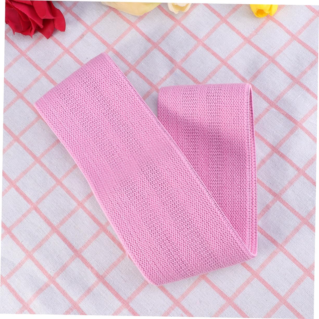 Mikinona Pink Hip Elastic Resistance Band for Women Non-Slip Booty Builder for Squats and Leg Workouts Lightweight Fitness Exercise Band for Glute Activation and Hip Thrust Training