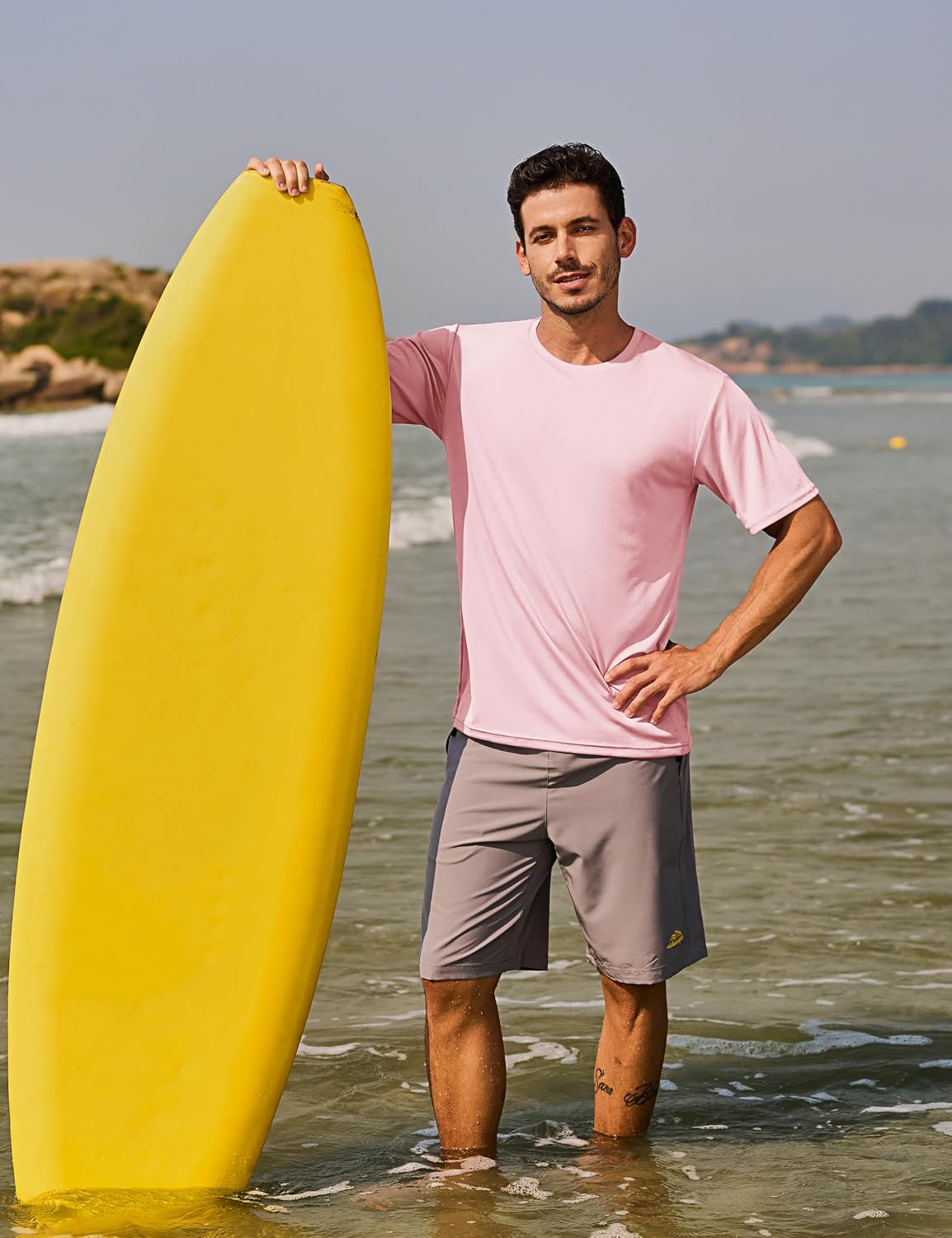 TACVASEN Mens Athletic Short Sleeve T-shirts Quick Dry Fit Workout Sun Protection Swim Shirts Running Rash Guard UPF50+