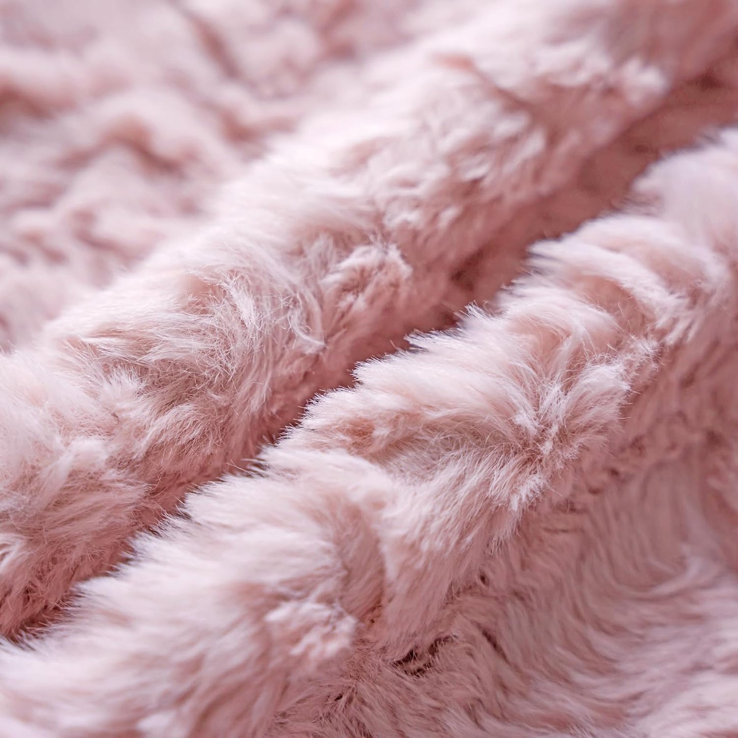 Neelvin Pink Faux Fur Cozy Soft Solid Fuzzy Decorative Throw Pillow Covers 18x18 inch Set of 2,Velvet Pillowcase Cushion Case for Sofa Couch