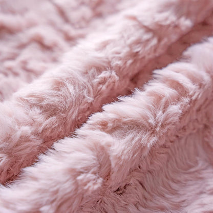 Neelvin Pink Faux Fur Cozy Soft Solid Fuzzy Decorative Throw Pillow Covers 18x18 inch Set of 2,Velvet Pillowcase Cushion Case for Sofa Couch