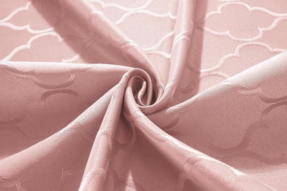 SASTYBALE Pink JacquardTablecloth 52x70 Inch Rectangle | Elegant Damask, Water Resistant Wrinkle-Resistant, Fits 4-6 Seats Mother's Day, Valentine's Day, Wedding & Gatherings