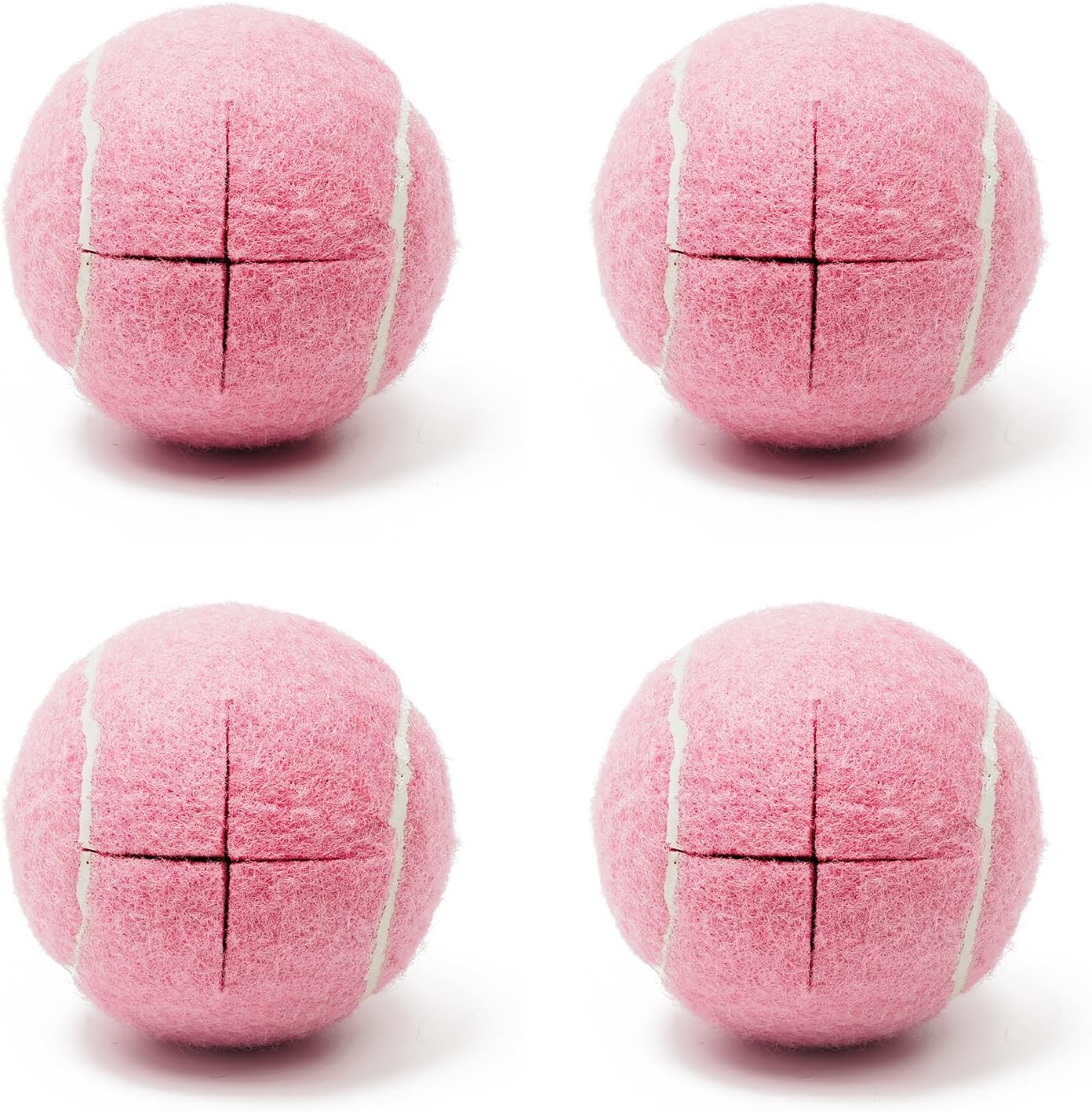 Precut Tennis Balls for Walkers 4 PCS Walker Tennis Ball for Furniture Legs and Floor Protection Heavy Duty Long Lasting Felt Pad Glide,Fit Most Walkers
