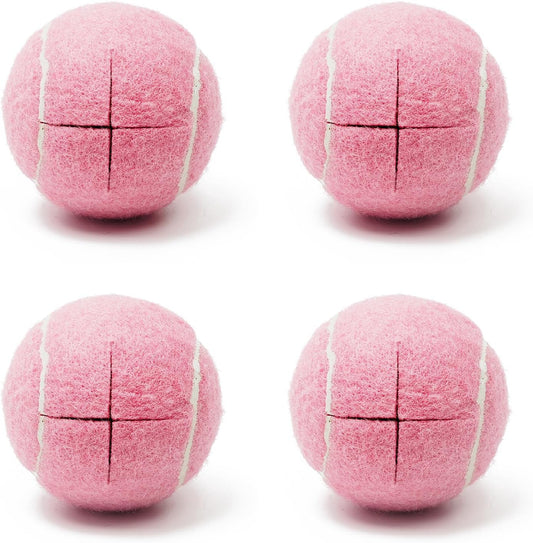 Precut Tennis Balls for Walkers 4 PCS Walker Tennis Ball for Furniture Legs and Floor Protection Heavy Duty Long Lasting Felt Pad Glide,Fit Most Walkers