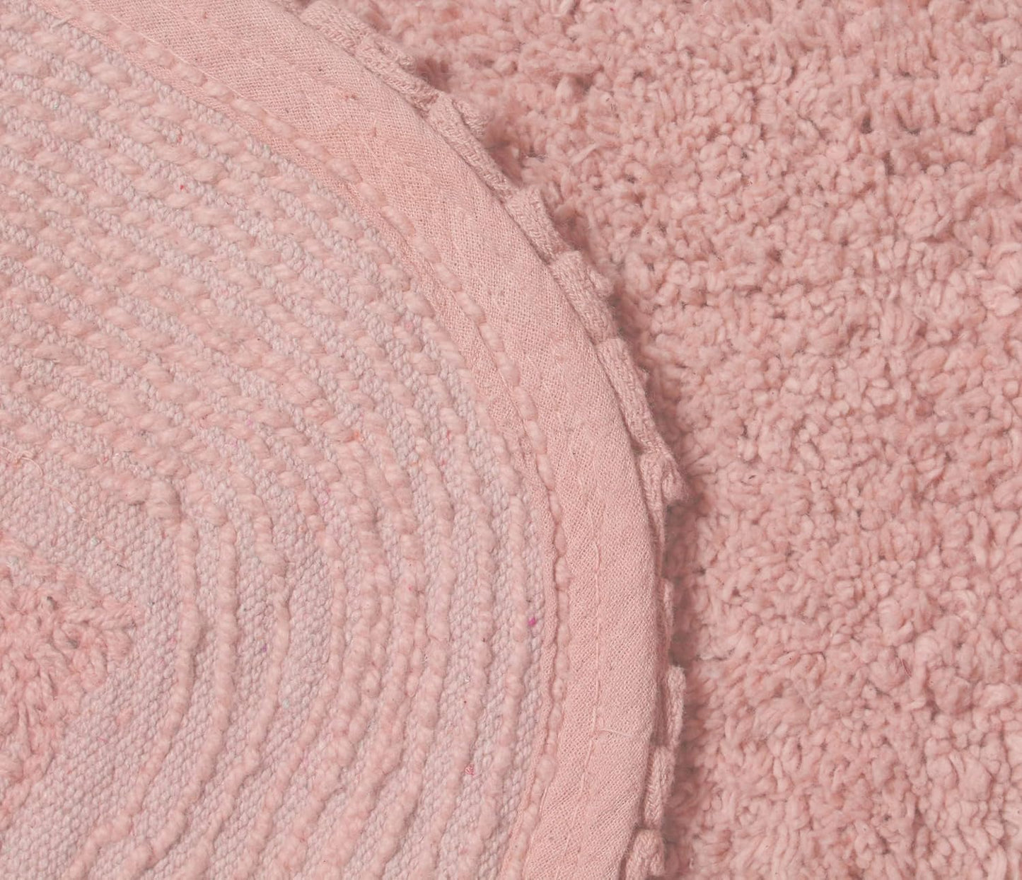 Home Weavers Radiant Collection 100% Cotton Bathroom Rugs Set, Bathroom Décor, Washable Rug, Extra Soft and Absorbent Bath Rug, Kitchen Mat, Bath Mat Set, Bath Floor Mat Non Slip, 22" Round, Pink
