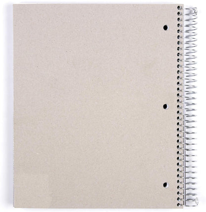 Mintra Office Durable Spiral Notebooks, 5 Subject (Spring Pink, Wide Ruled 1pk)