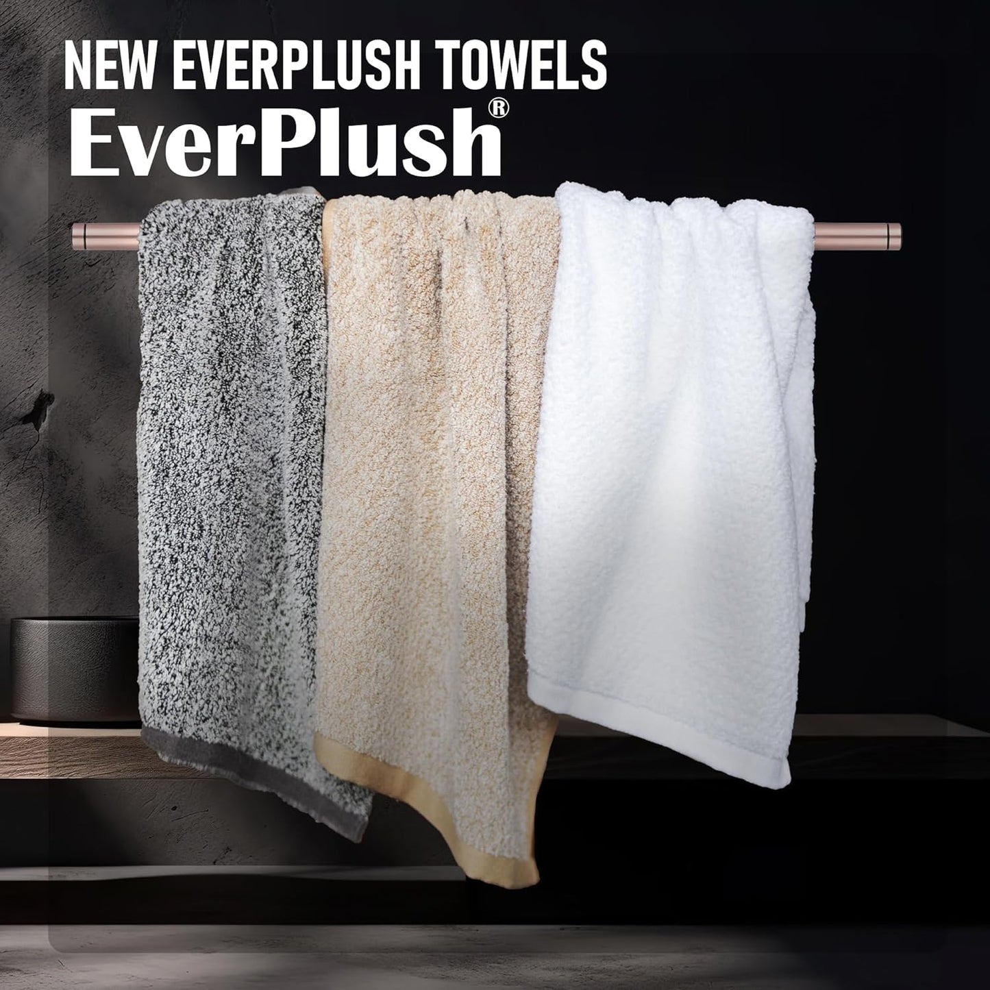 Everplush Diamond Jacquard 6 Pieces Bath Towel Set, Luxury Super Soft Oversized everplush Towels, Highly Absorbent everplush Diamond Jacquard Quick Dry Bath Towel for Bathroom Pink