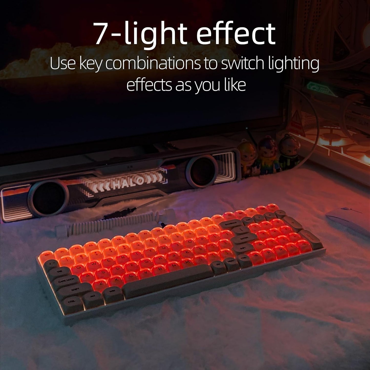 ZORNHER ZH100 Foundation Mechanical Keyboard,98% Pink Creamy Keyboard with Number Pad,Full Size Gaming Keyboard Cute,Jelly MOA Profile Round Keycaps,Creamy Sounding Linear Switches,PC Gaming