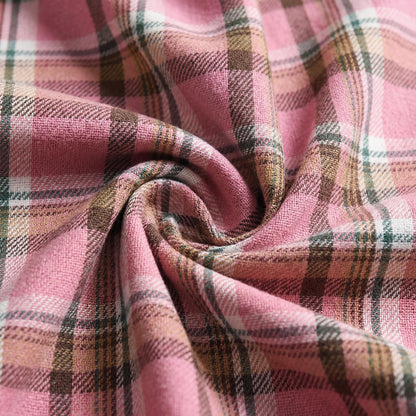 Horaldaily Spring Checkered Tablecloth 55×55 Inch Round, Pink Buffalo Plaid Spring Table Cloth, Washable Spring Farmhouse Table Decor for Dinner/Party Decoration/Holiday