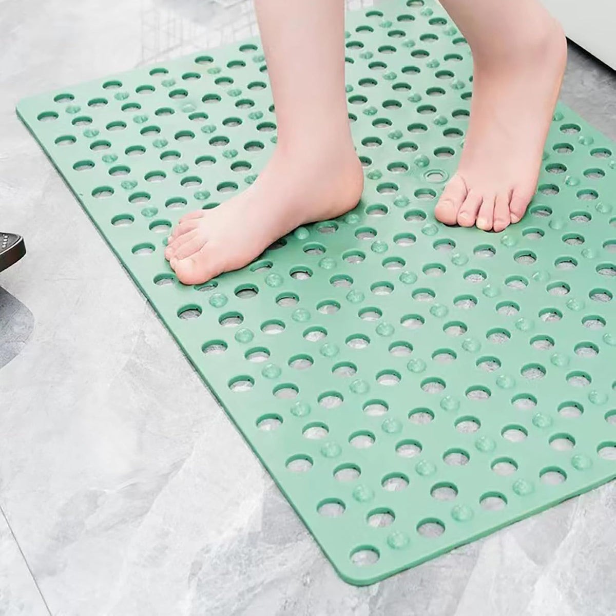 Non-Slip Shower Mat Outside Shower, Anti-Skid Bathroom Floor Mat with Strong Suction Cups for Bathroom, Home, and Sink, Waterproof Floor Protector, Easy to Clean,Pink,37x72cm/15x28in