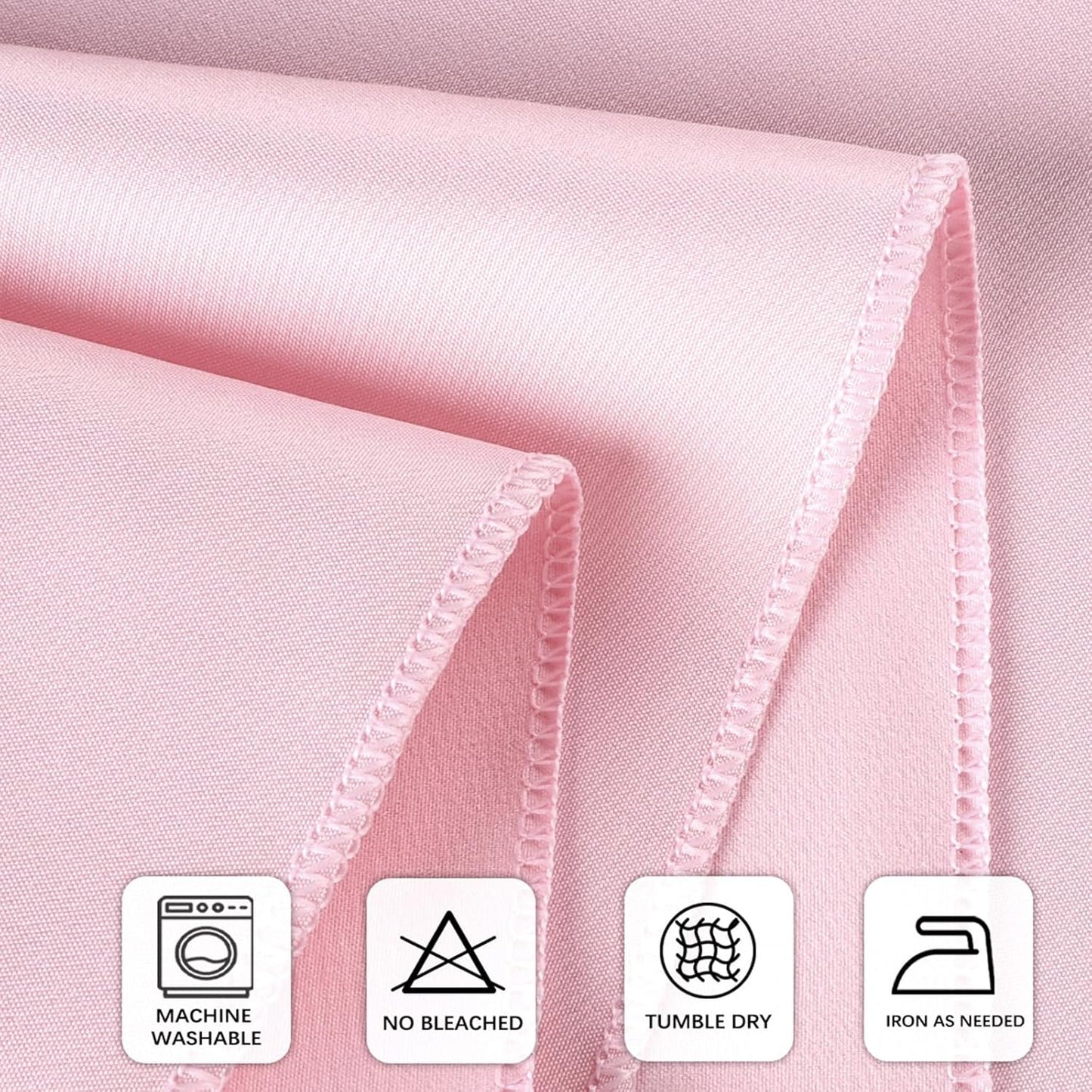 8 Packs Pink Tablecloth 60x102 Inch Rectangular Table Cloth for 6 Foot Rectangle Tables, Wrinkle Resistant Polyester Tablecloth Washable Table Covers for Wedding Party Buffet Dining