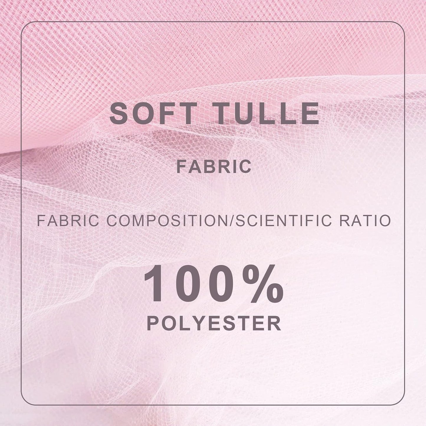 Baby Pink Tulle Fabric Roll Spool Bolt (54 Inch by 40 Yards) Large Tulle Wedding Party Decoration, Tutu Skirt, Table Runner, Gift Wrapping, Bridal Shower, Soft & Drape (Light Pink)