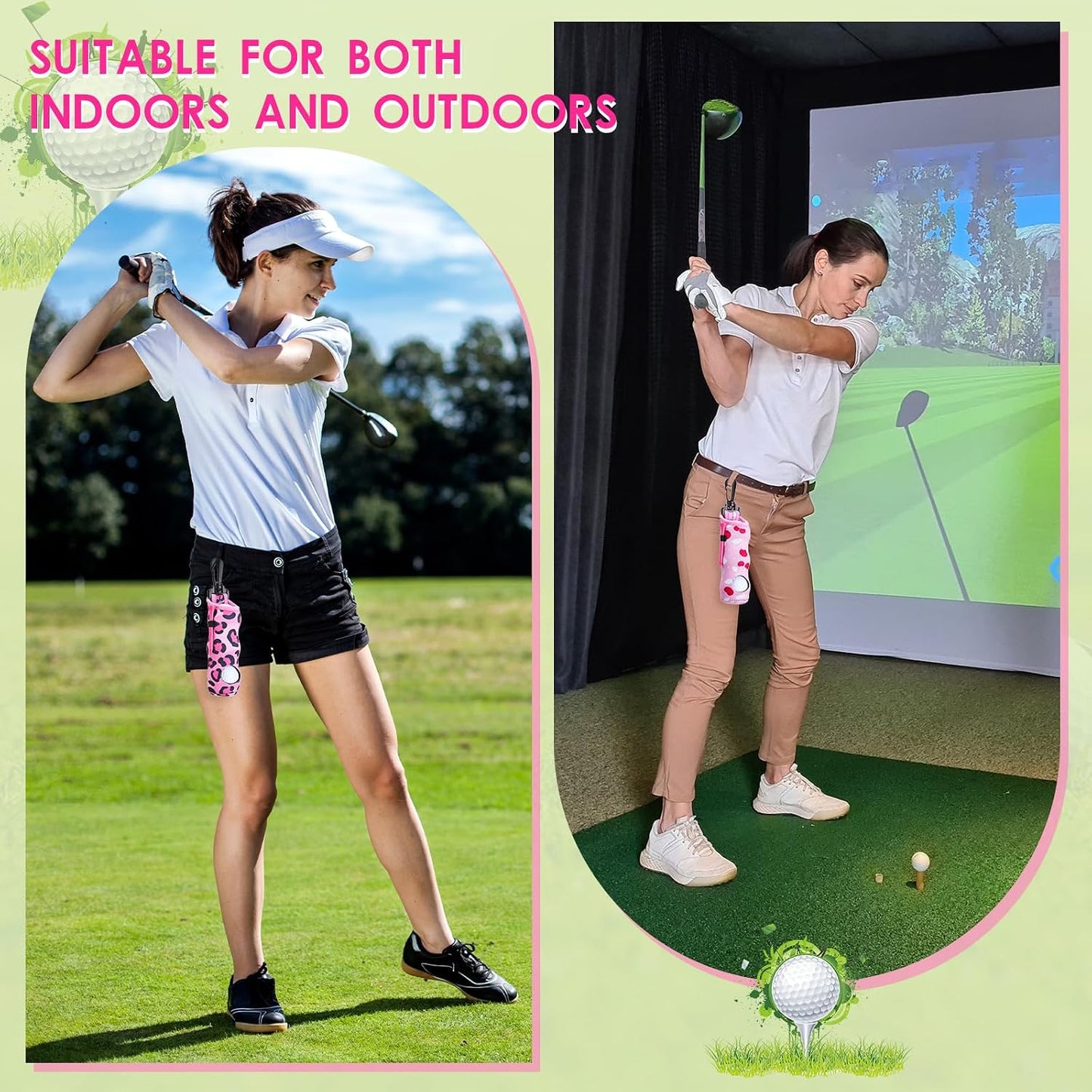 WILLBOND 12 Pcs Golf Ball Tee Holder Neoprene Pouch Golf Ball Carry Bag Multicolor Portable Accessories for Man Woman