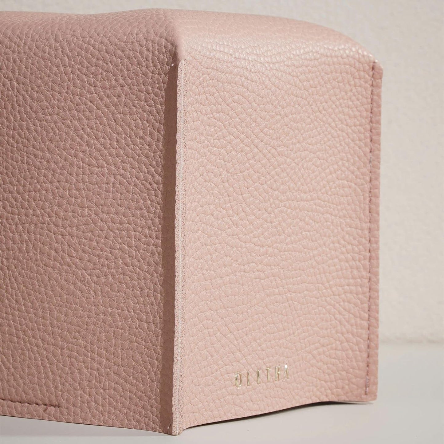 OLETHA Square Tissue Box Cover - Coquette Desk Decor for Room, Home & Office - Tissues Cube Boxes Holder - Pink