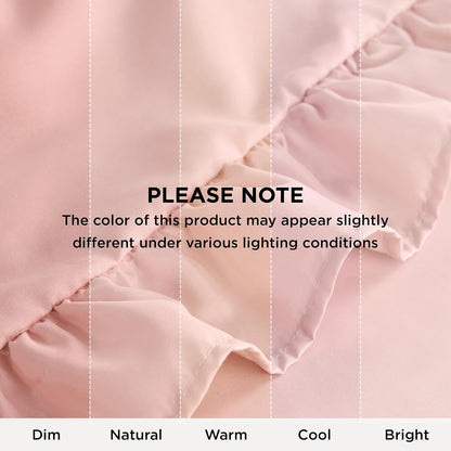 Bedsure Ruffle Pillow Cases, Pillow Shams Standard Size Set of 2, Double Brushed Microfiber, Decorative Ruffled Pillow Covers with Envelope Closure, Wrinkle Fade Resistant, 20" x 26", Blush Pink