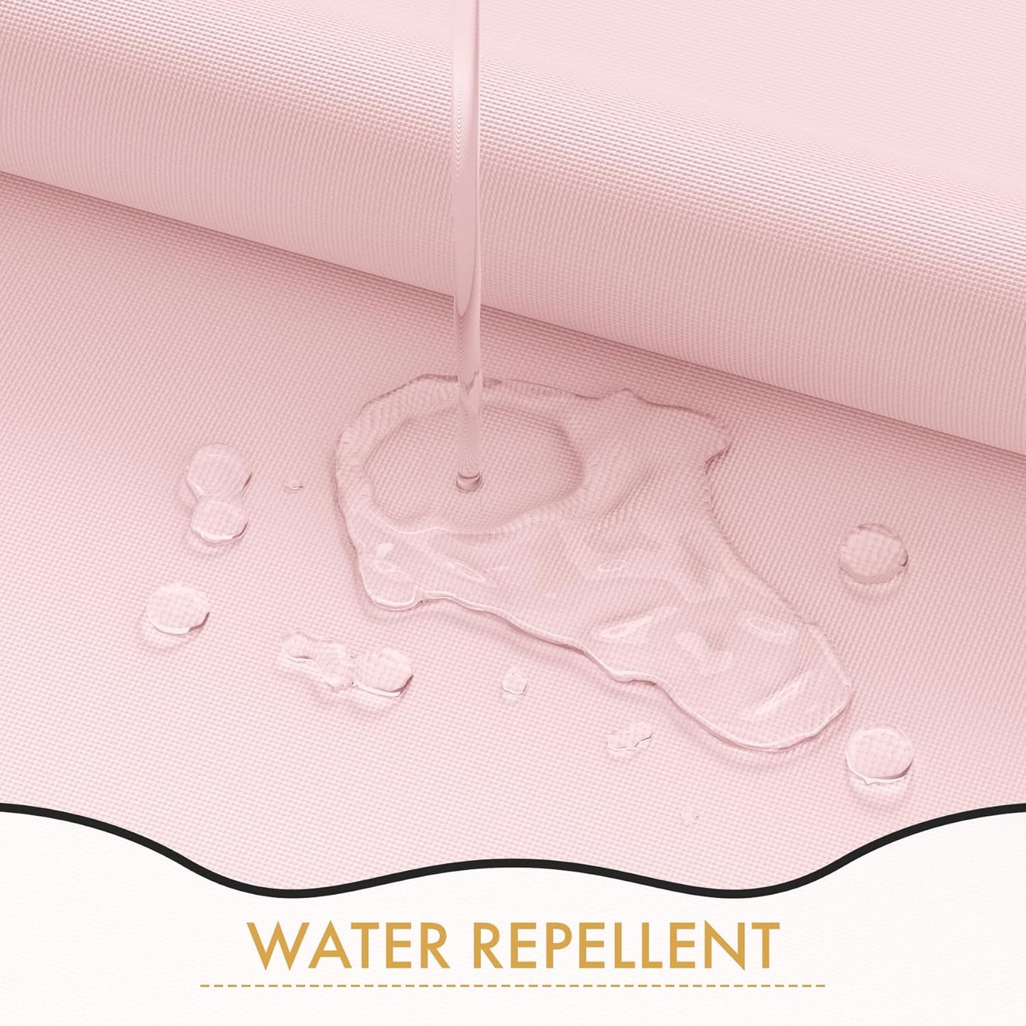 Bathway Pink Scalloped Shower Curtain with 12 Metal Hooks, Cute Heavy Duty Washable Curtains for Bathroom Hotel Bathtub, Water Repellent, 72 x 72 Inches