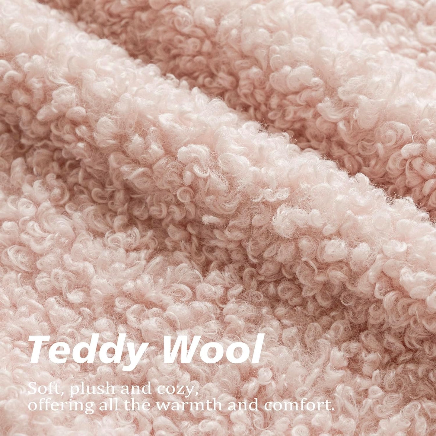 Foindtower 2 Pieces 18x18 Inch Light Pink, Faux Fur Throw Pillow Cover Accent Sherpa Furry Pillow Covers Fuzzy Soft Pillowcases Cozy Sheepskin Decorative Fleece Cushion Case for Bed Couch Living Room
