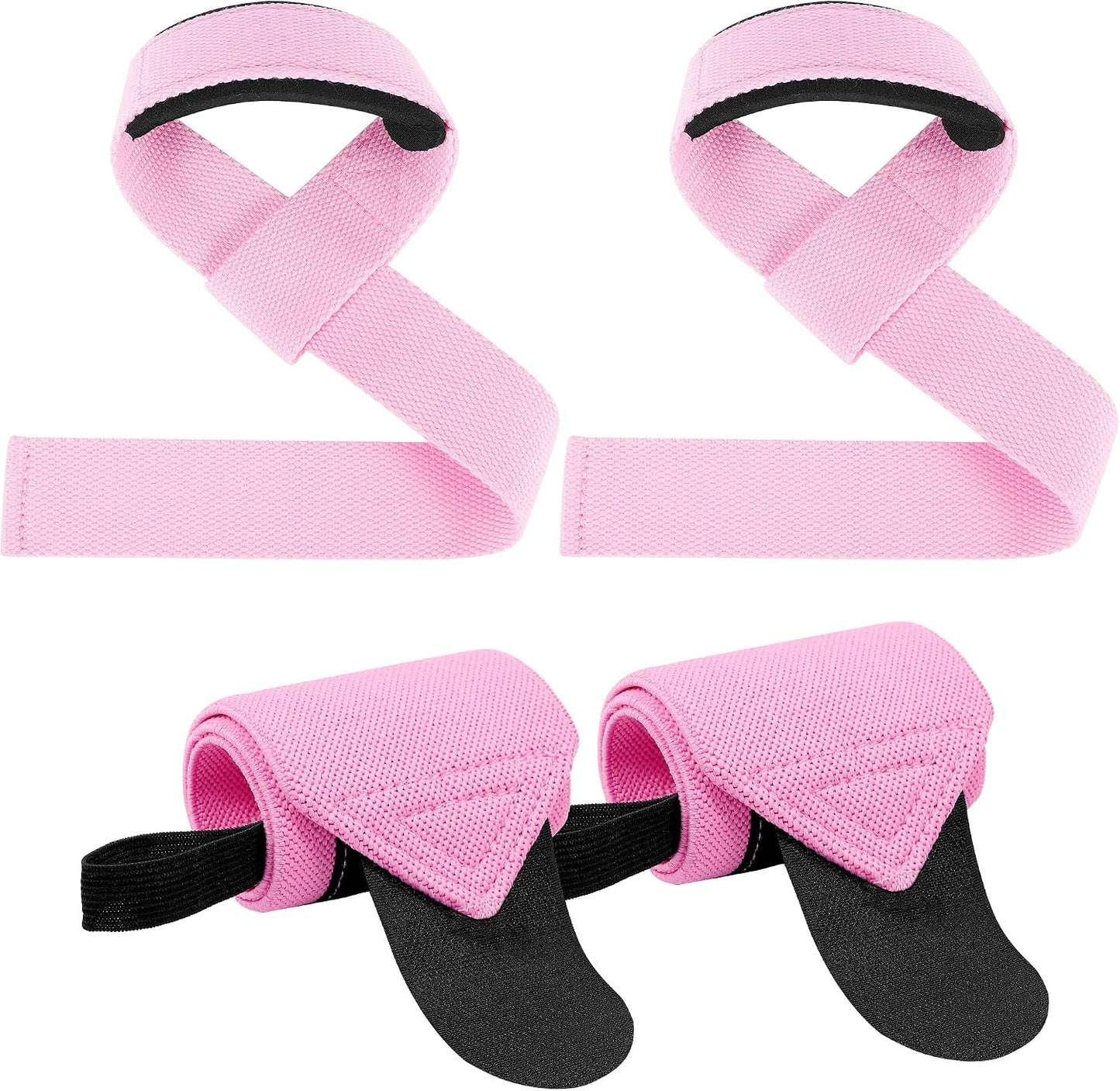 Lifting Straps Wrist Wraps Weightlifting Training: Heavy Duty Gym Support for Men Women Boost Grip Wrist Stability