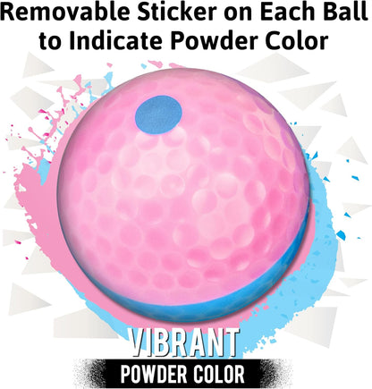 Party Smith Gender Reveal Golf Ball (2 Pack) - Exploding Golf Balls with Pink and Blue Powder for Team Baby Boy or Girl - Decorations Ideas Gifts Games Stuff - Globos para Revelacion De Sexo De Bebe