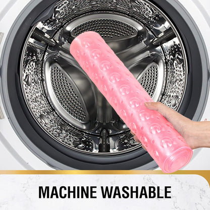 HITSLAM Bath Mat for Tub, Non Slip Bathtub Mat, 40 x 16 Inch Extra Long Bath Tub Mat, Machine Washable Bathroom Shower Mat with Suction Cups and Drain Holes, Soft on Feet, Clear Pink