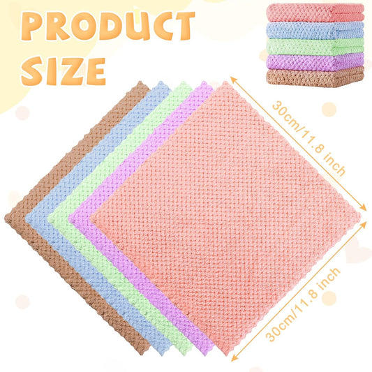 Reginary 10 Pcs Guinea Pigs Blankets, Small Animal Washable Fleece Cage Liners, Coral Fleece Quick Dry Soft Blankets Bedding Accessories for Cat Rabbit Hamster Hedgehog Lizard(12 x 12 Inch,Colorful)