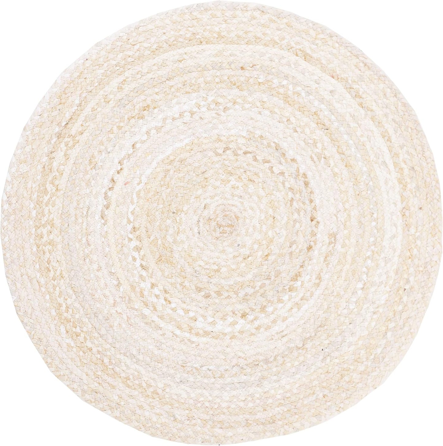 SAFAVIEH Braided Collection Area Rug - 3' x 5' Oval, Beige with Pink Accents, Handmade Cotton, Country Cottage Style, Reversible, Ideal for Areas in Entryway Living Room Bedroom Kitchen (BRD452B)
