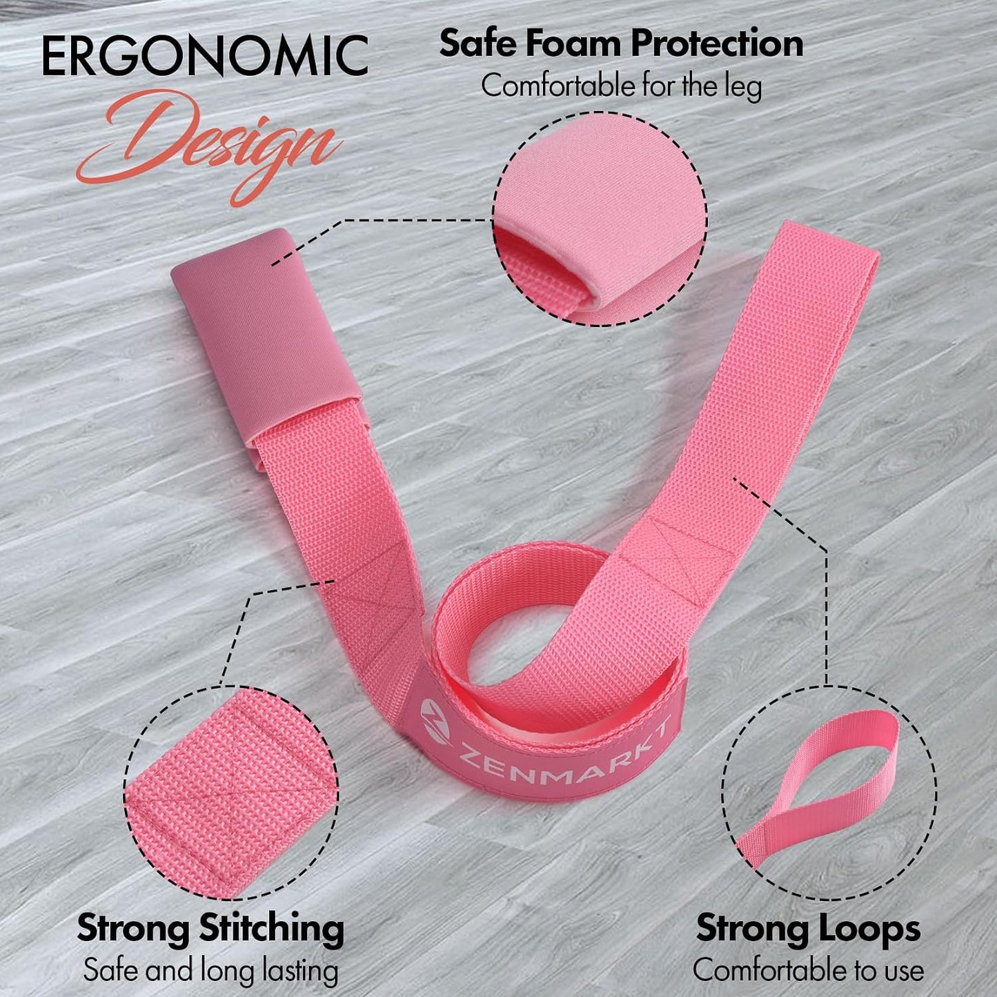 Stretching Strap for Cheer – Flexibility Stunt Strap for Cheerleaders – Durable Cheer Stretching Bands for Improved Flexibility, Range of Motion – Essential Cheer Accessories