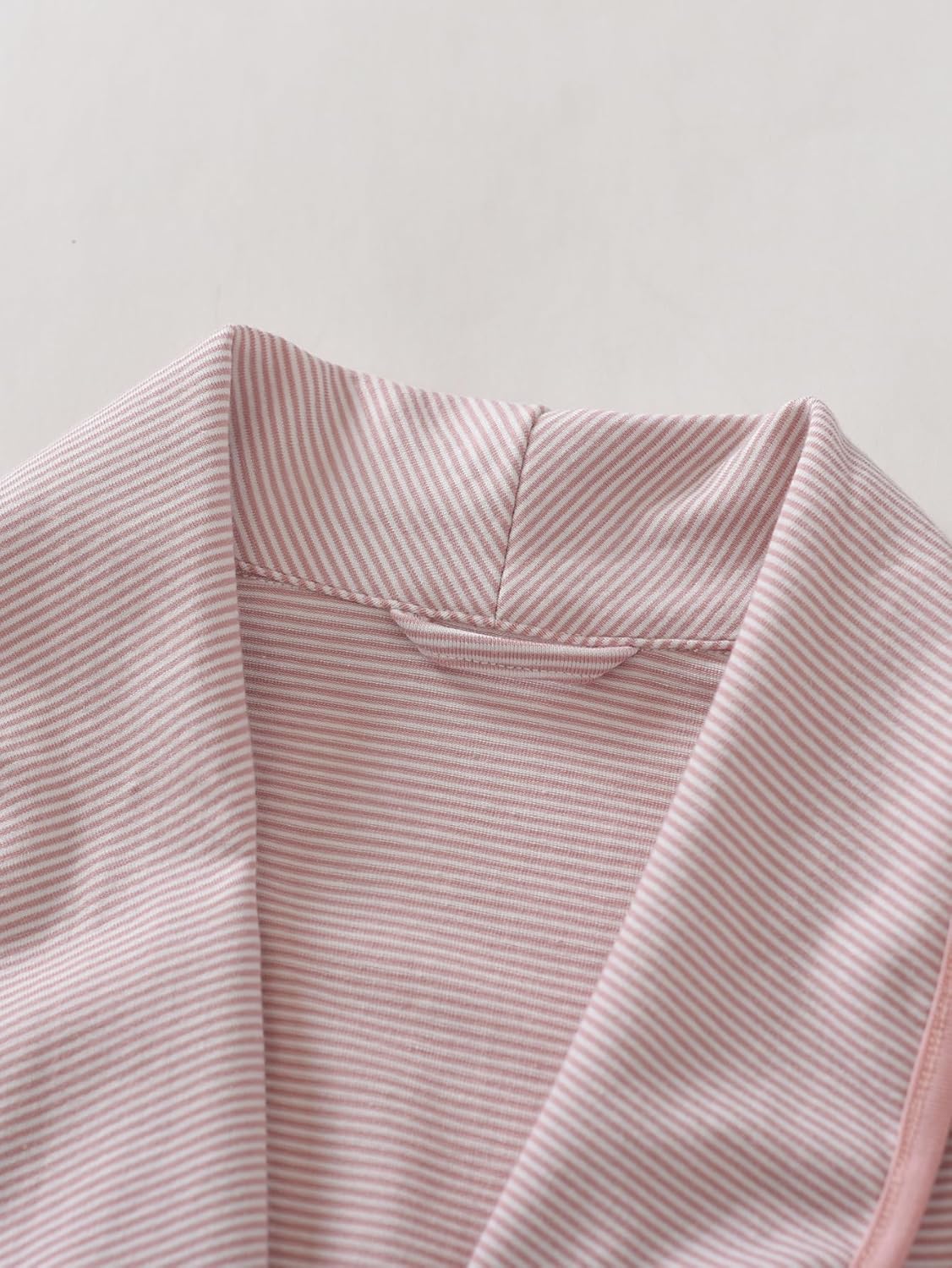 Latuza Women's Striped Cotton Robe Lightweight Long Bathrobe