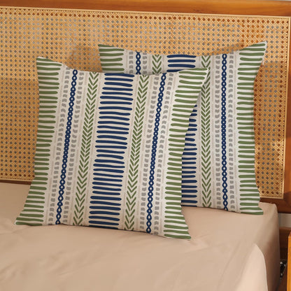 Pink Sage Green Pillow Covers 18x18 Inch 2 Pcs Boho Preppy Polka Dots Striped Decor Throw Pillows Modern Geometric Outdoor Farmhouse Decoration Pillowcase Linen Cushion Cover for Couch Sofa
