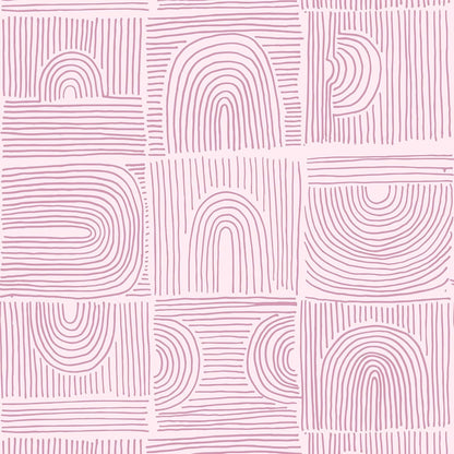 VEELIKE Pink Geometric Peel and Stick Wallpaper Boho Geometric Wallpaper for Bathroom Bedroom 17.7''x118'' Abstract Art Deco Wallpaper Removable Prepasted Pink Contact Paper for Cabinets Drawers