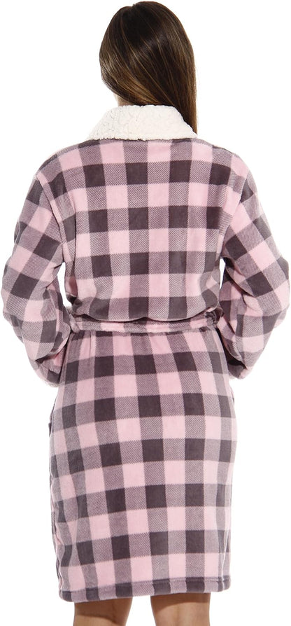 Just Love Sherpa Trim Plush Robe for Women