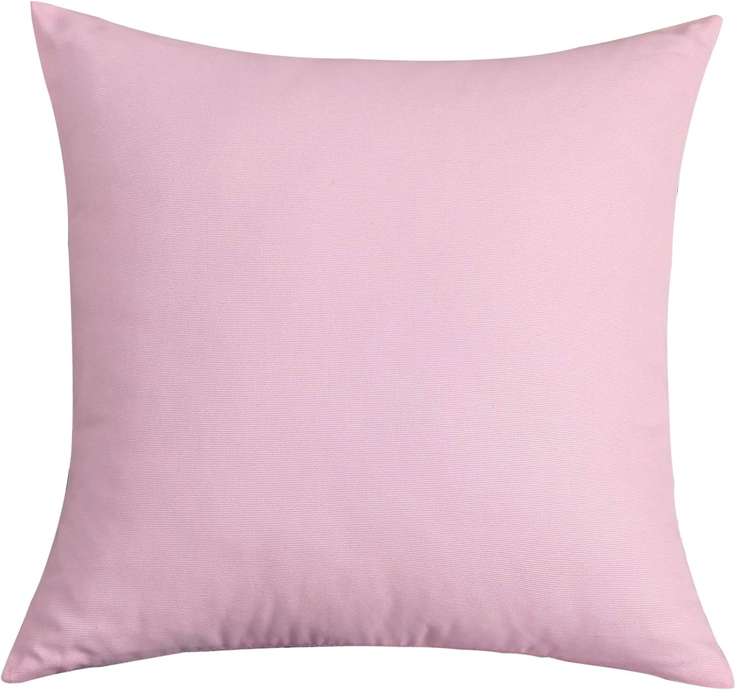 TangDepot Handmade Decorative Solid 100% Cotton Canvas Throw Pillow Covers/Pillow Shams, (14"x14", Salmon Pink)
