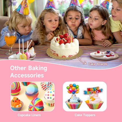 Cake Decorating Kit - Cake Turntable for Decorating with Baking Springform Pans, Cake Leveler, Numbered Piping Tips, 2 Spatulas, Baking Supplies Tools