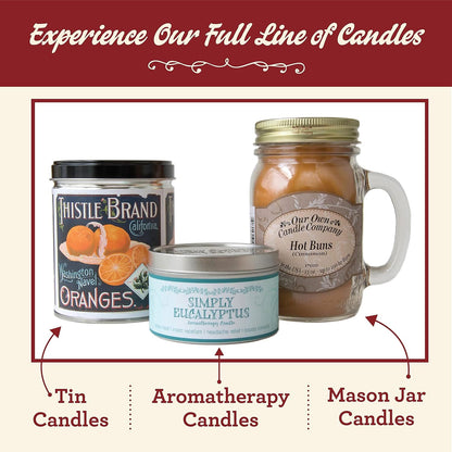 Our Own Candle Company, Fresh Peach Scented Mason Jar Candle, 100 Hour Burn Time, 13 Ounces