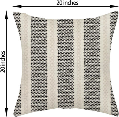Pink Sage Green Pillow Covers 18x18 Inch 2 Pcs Boho Preppy Polka Dots Striped Decor Throw Pillows Modern Geometric Outdoor Farmhouse Decoration Pillowcase Linen Cushion Cover for Couch Sofa