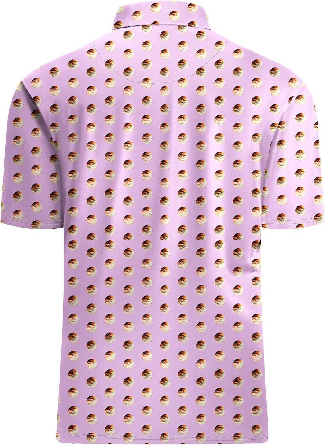 Hodaweisolp Golf Shirts for Men Dry Fit Print Moisture Wicking Performance Short Sleeve Polo Shirt