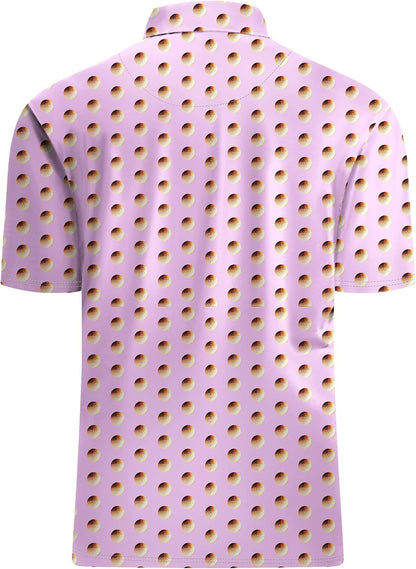 Hodaweisolp Golf Shirts for Men Dry Fit Print Moisture Wicking Performance Short Sleeve Polo Shirt